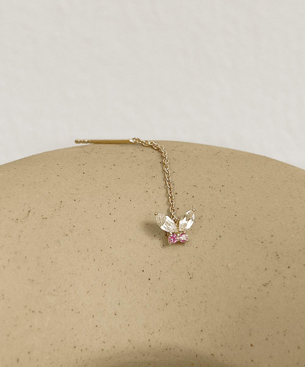 GA014 LYF Butterfly Stud Gold